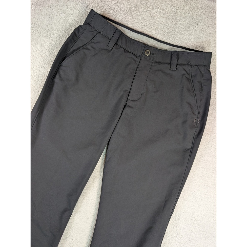 Under Armour Mens Match Play Golf Pants Black 34/34 1248089 Straight Leg Tech